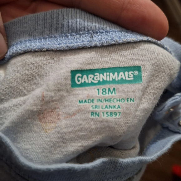 Garanimals Blue Short Sleeve Bodysuit with Mountain and Buffalo Print Size 18M - Picture 2 of 2